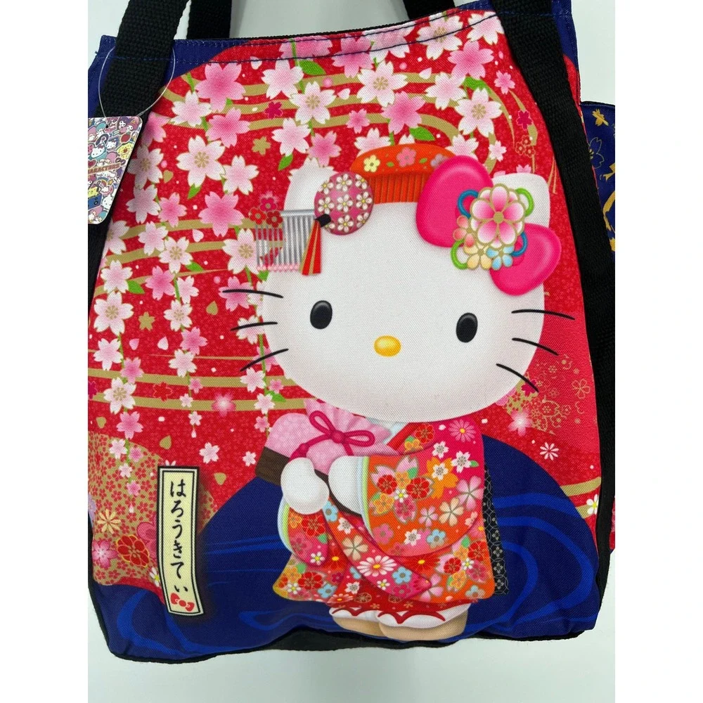 Sanrio Hello Kitty‎ Balloon Shoulder Bag Kimono Manufatto Sakura Japan NWT